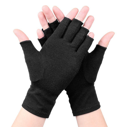 Fingerless fitness gloves with pressure-resistant padding for hand protection