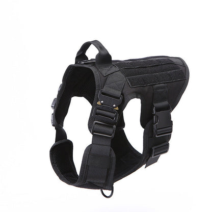 Nylon Strong Pet tactical portable vest in durable black fabric with adjustable straps