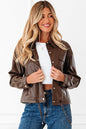 Mila Drawstring Hem Leather Jacket