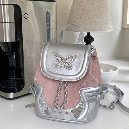 Maiden-Art commuter chain backpack for women with a stylish design, featuring a chain detail and spacious interior for everyday use