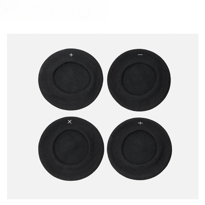 Oversized wool-blend beret for women, painters cap style in a classic round silhouette