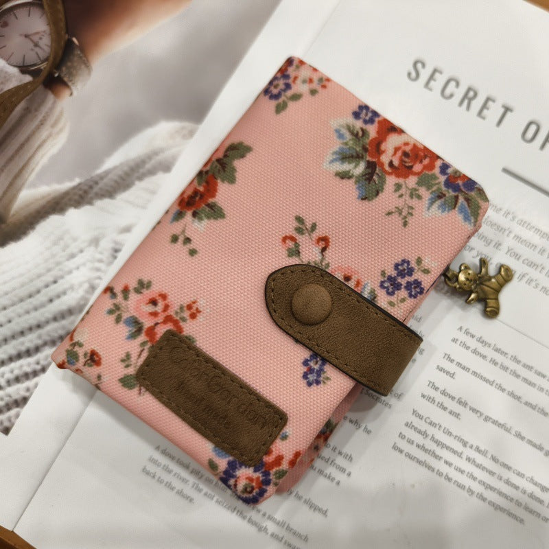 Multifunctional tri-fold printed fashion wallet with multiple card slots by My Store