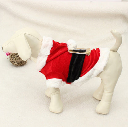 Pet dog Christmas clothing in festive holiday design for dogs