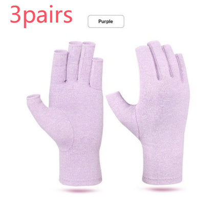 Fingerless pressure-resistant fitness gloves with padded palms and open fingertips