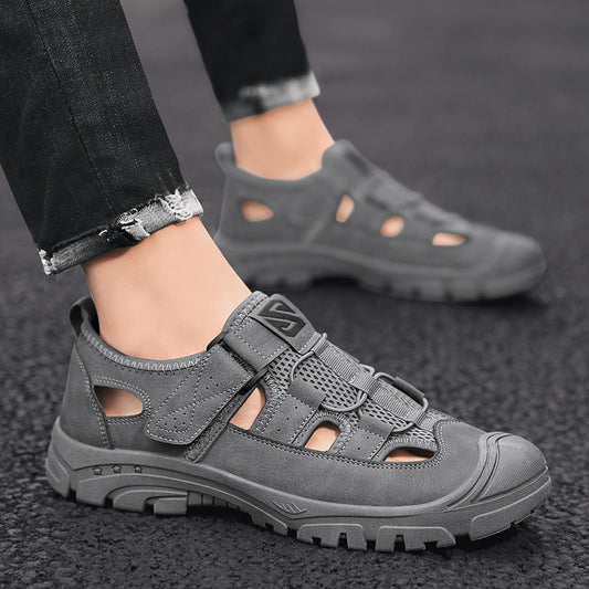 Non-slip hollowed-out toe casual sandals in a versatile design my store footwear