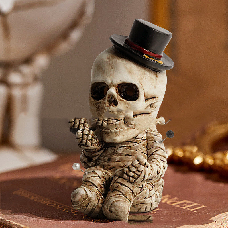 Resin Halloween skull aromatherapy home decor decoration, detailed skull design for seasonal display