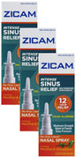 BACKUPMYFILESNOW® Zicam Sinus Clear Nasal Spray with menthol and eucalyptus, 0.5oz bottles in a 3-pack, for nasal relief.