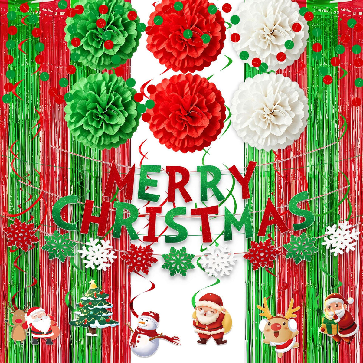 Christmas themed party decorations by My Store with festive holiday designs