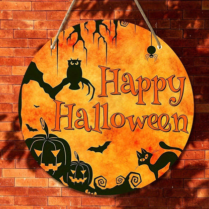 Halloween Wooden Doorplate Home Decoration