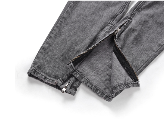 Zipper Jeans Trousers