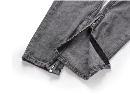 Zipper Jeans Trousers