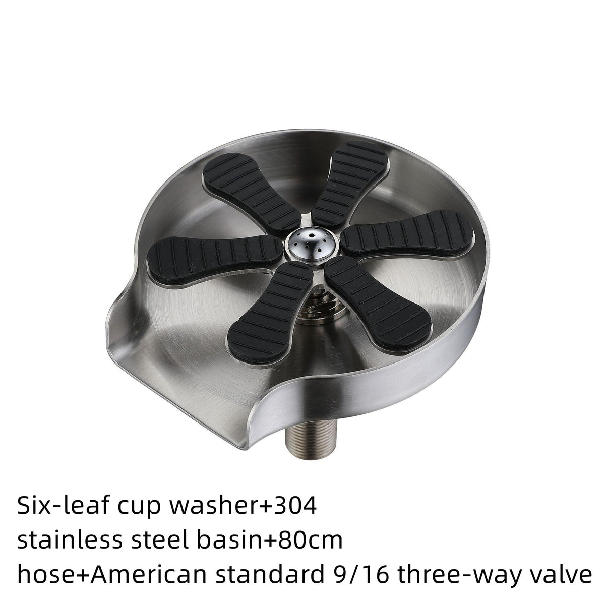 Cup washer with sink for home bar counter, stainless steel design