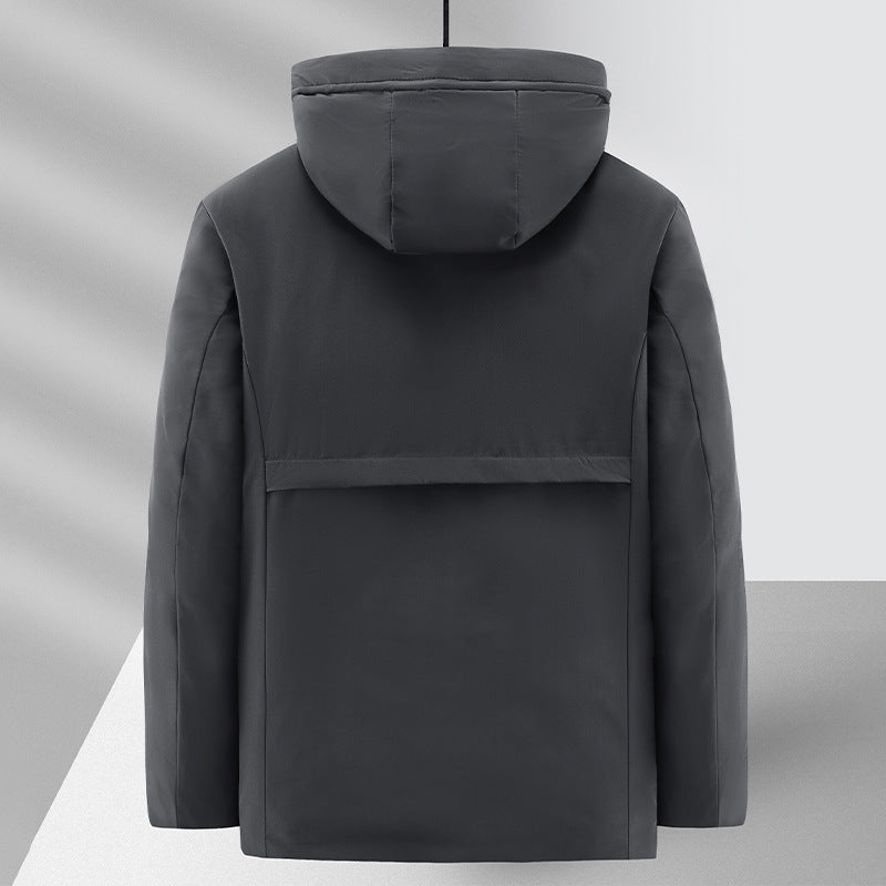 Thickened fleece-lined winter cotton coat in a warm, padded design