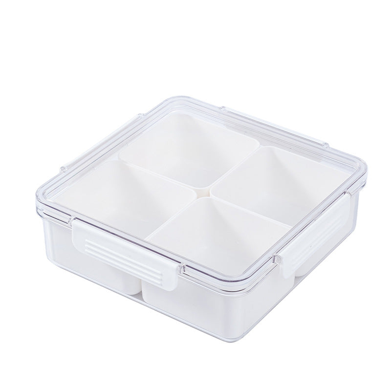 Compartment fruit plate candy storage box with divided sections for organized snack display