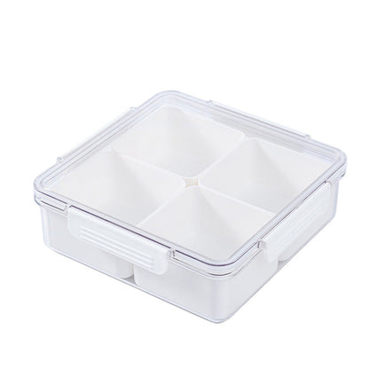 Compartment fruit plate candy storage box with divided sections for organized snack display