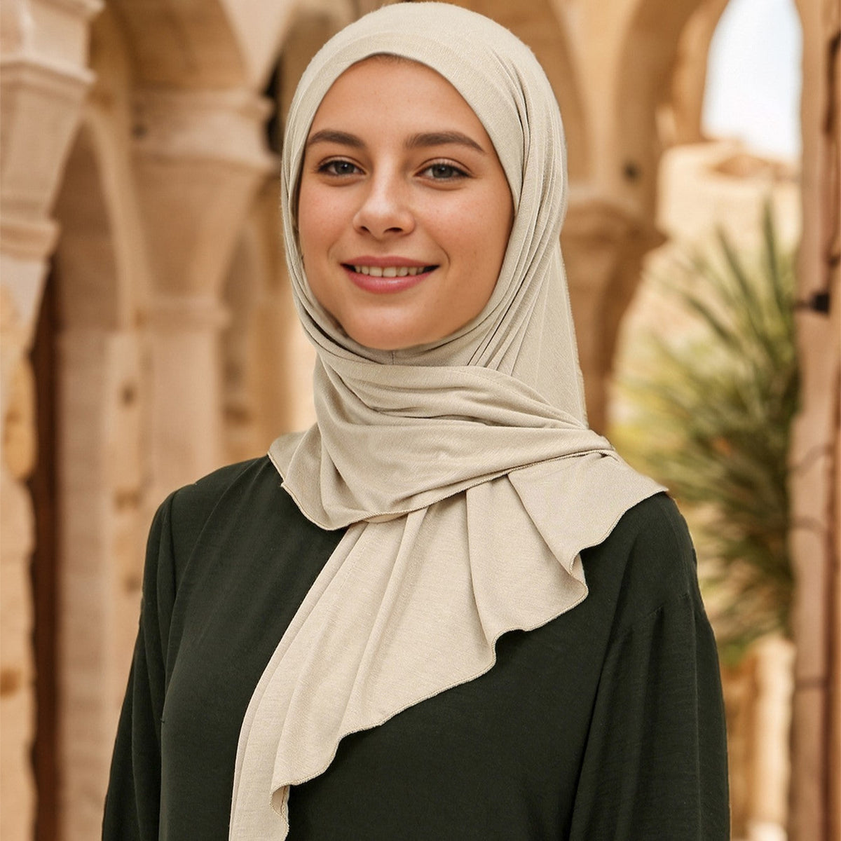 Women's versatile highly elastic soft ethnic headscarf in a colorful patterned design