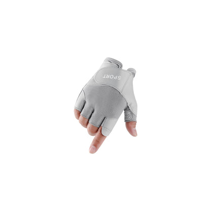 Lightweight breathable half-finger gloves for men and women, ideal for cycling, hiking, and fitness workouts