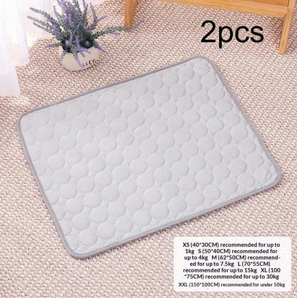Pet sofa cooling ice silk pad temperature-lowering sleeping mat by My Store