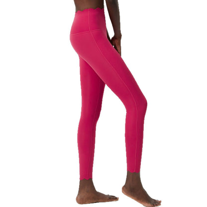 Plus size small wave yoga pants in black Lycra milk leather, women’s tight trousers by My Store