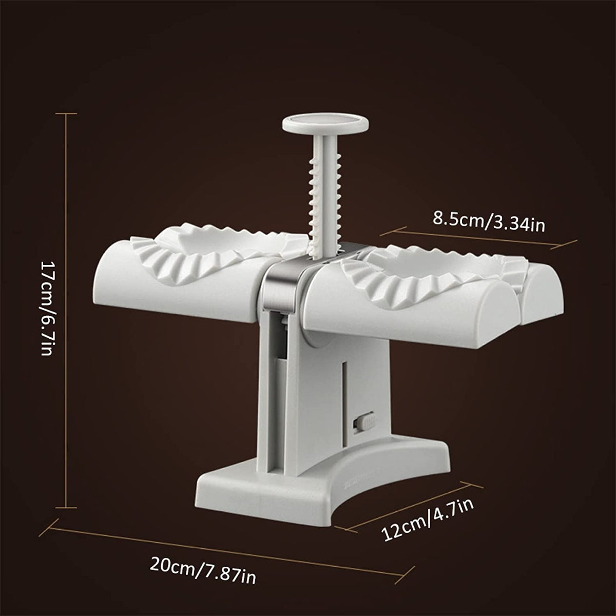 Double-head manual dumpling mould and noodle dumpling maker for kitchen use
