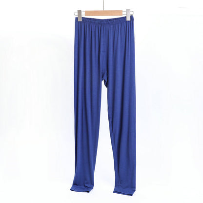 Men's summer modal pajama pants, thin plus-size design, shown in a relaxed fit