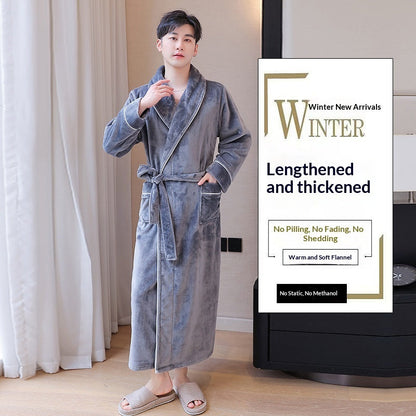 Double-sided fleece loose-fitting nightgown loungewear by My Store, soft warm fabric and relaxed silhouette