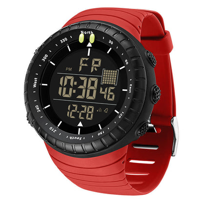 Creative large-dial multifunction waterproof luminous watch with dark analog face and luminous hands