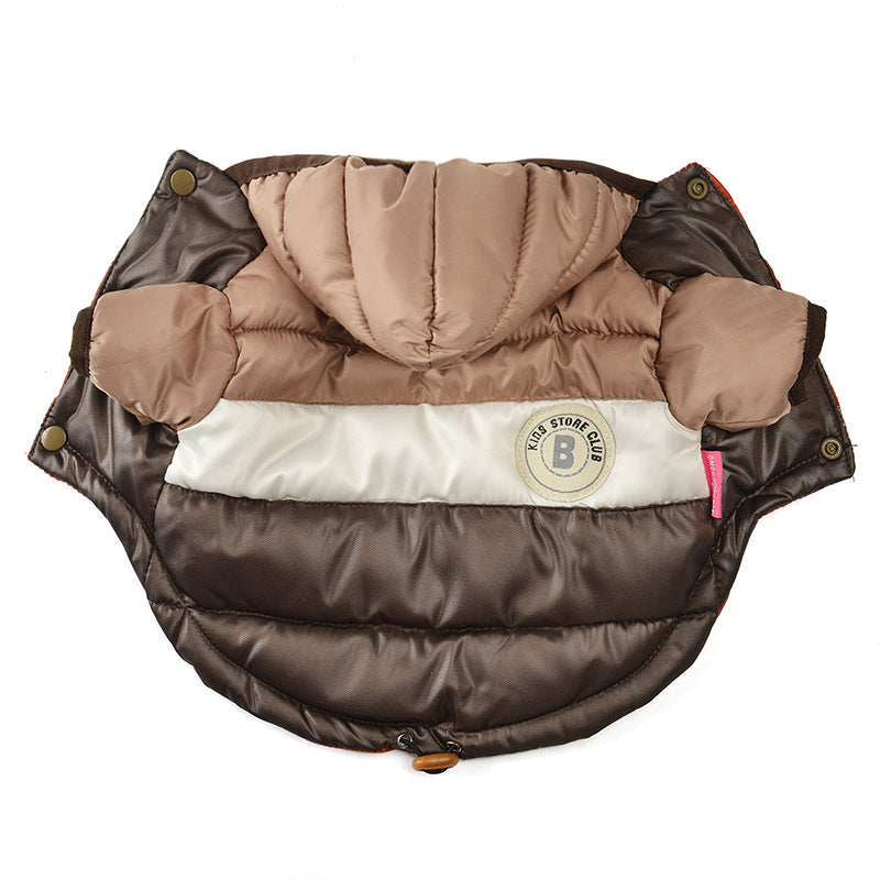 Waterproof warm pet cotton-padded jacket by My Store, shown in a cozy quilted design
