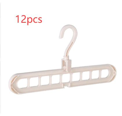 Plastic clothes hanger with storage hook, My Store hanger displayed on a plain background