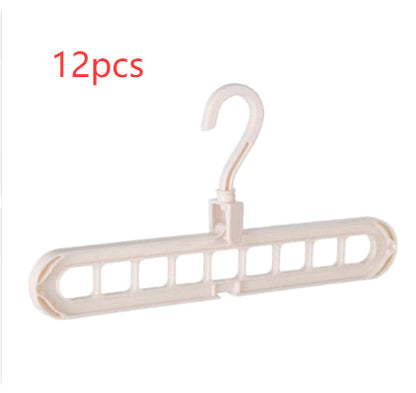 Plastic clothes hanger with storage hook, My Store hanger displayed on a plain background