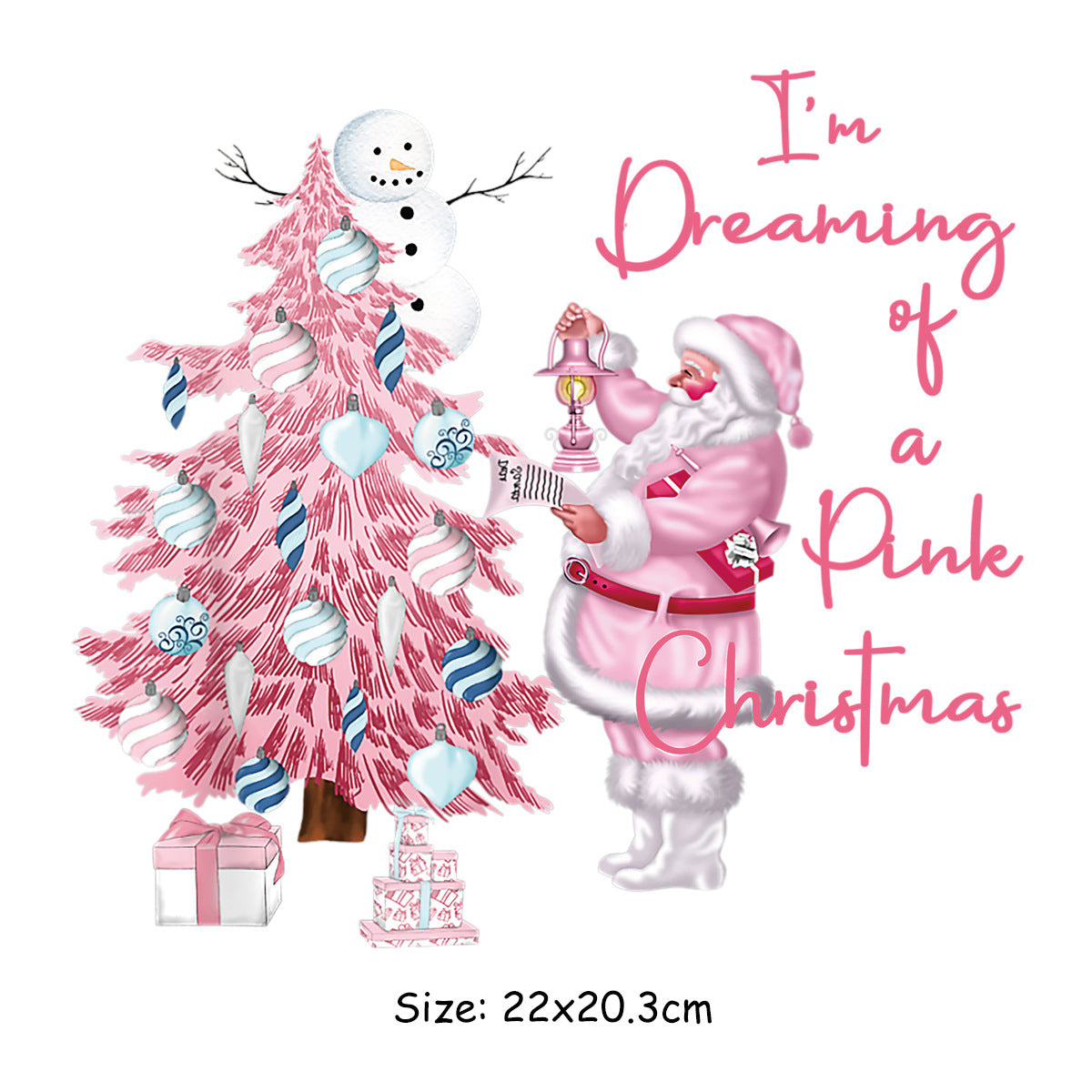 Christmas tree Santa Claus clothing printing heat transfer patch with festive holiday design