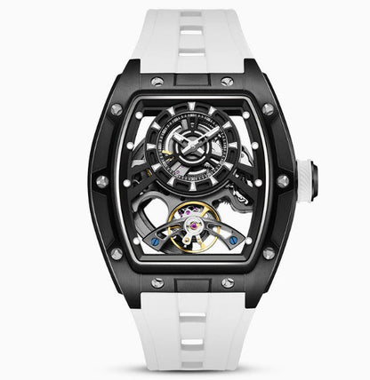 Men's transparent barrel-shaped luminous waterproof mechanical watch by My Store