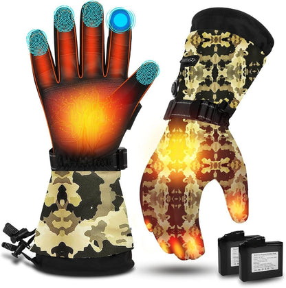 Black thickened heating gloves for outdoor skiing and cycling, My Store brand