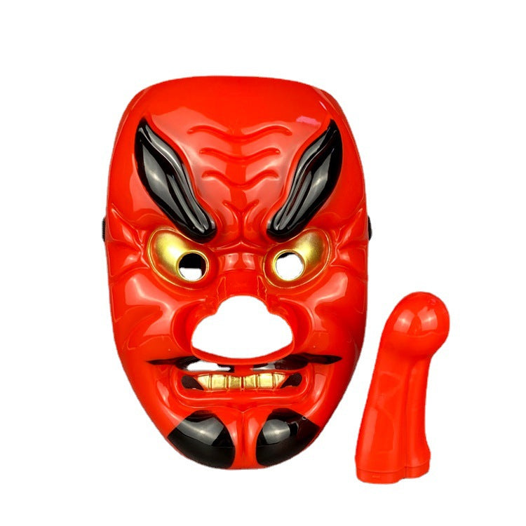 Red Plastic Dog  Halloween Grimace Mask