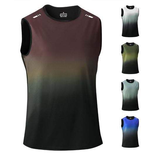 Sleeveless outdoor running fitness and basketball T-shirt in athletic design