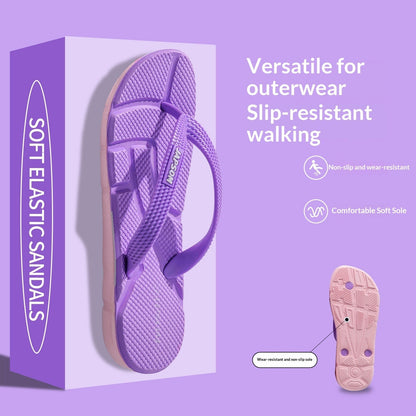 Women's outdoor EVA flip-flops with non-slip soles, couples style, shown in a simple design