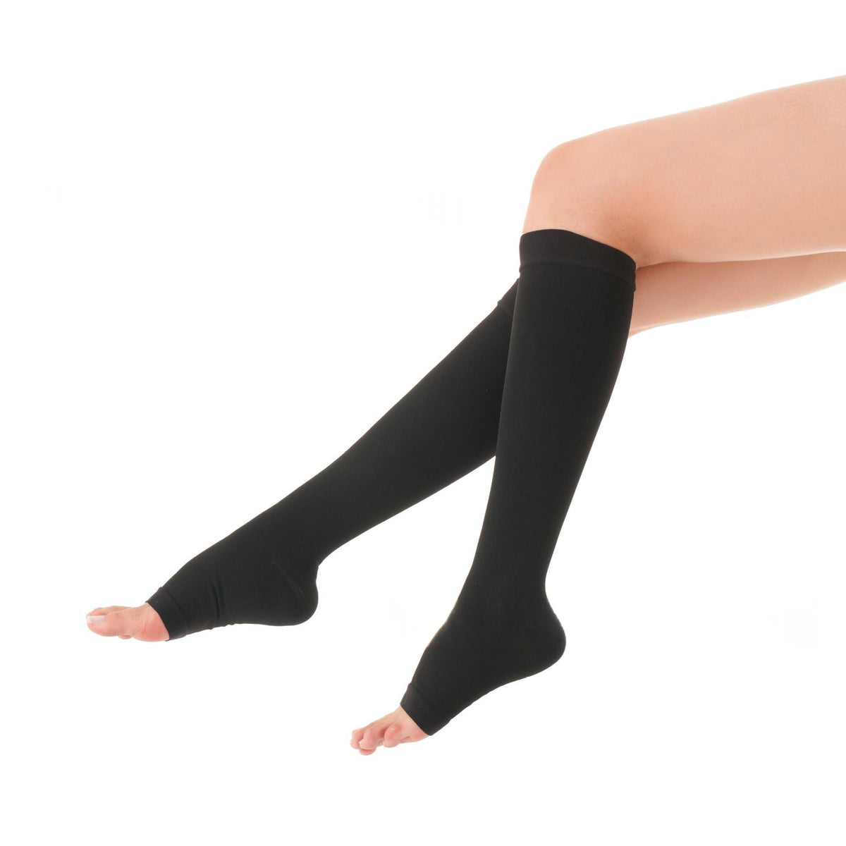 Women's elastic mid-calf compression socks from My Store, shown in water-resistant fabric.