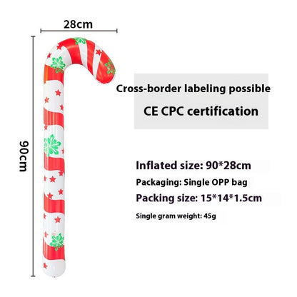 Inflatable Christmas ball outdoor garden decoration with festive red and white design by My Store