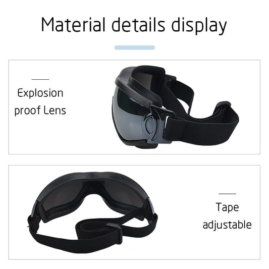 Colorful windproof UV dog goggles for medium and large dogs, with sand-proof lenses and adjustable strap
