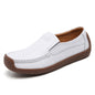 Women's Cowhide Leather Oxford Flats by BACKUPMYFILESNOW® featuring classic design and polished black leather uppers.