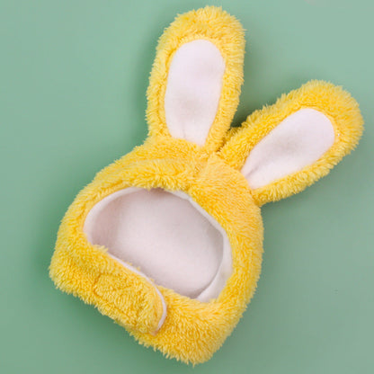 Cat bunny hat for small and medium dogs, featuring soft bunny ears and a comfortable pet costume design