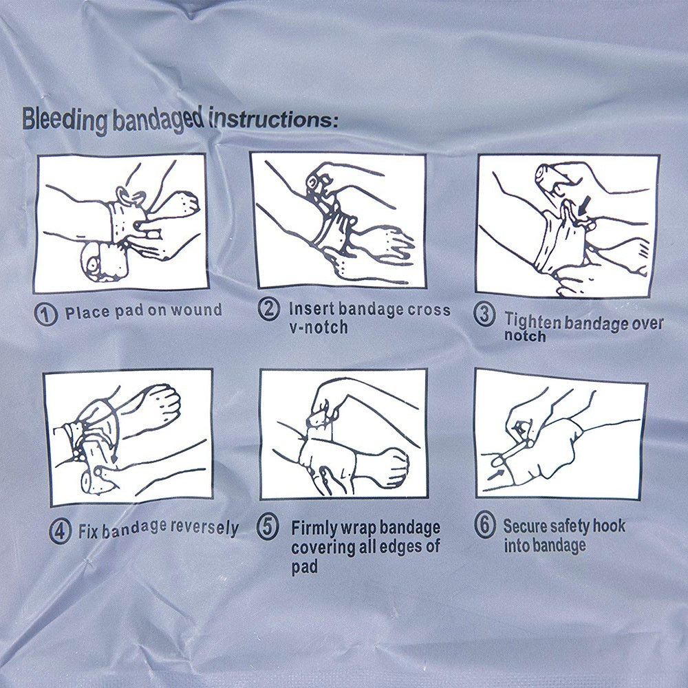 Portable outdoor training hemostatic bandage in compact packagingાન્ય