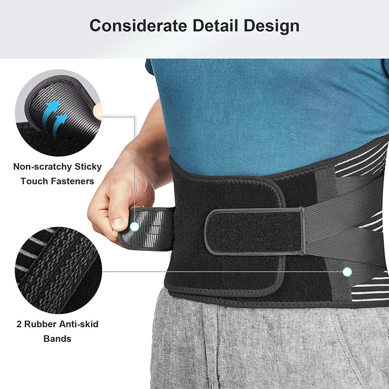 Black Comfort Back Support Belt