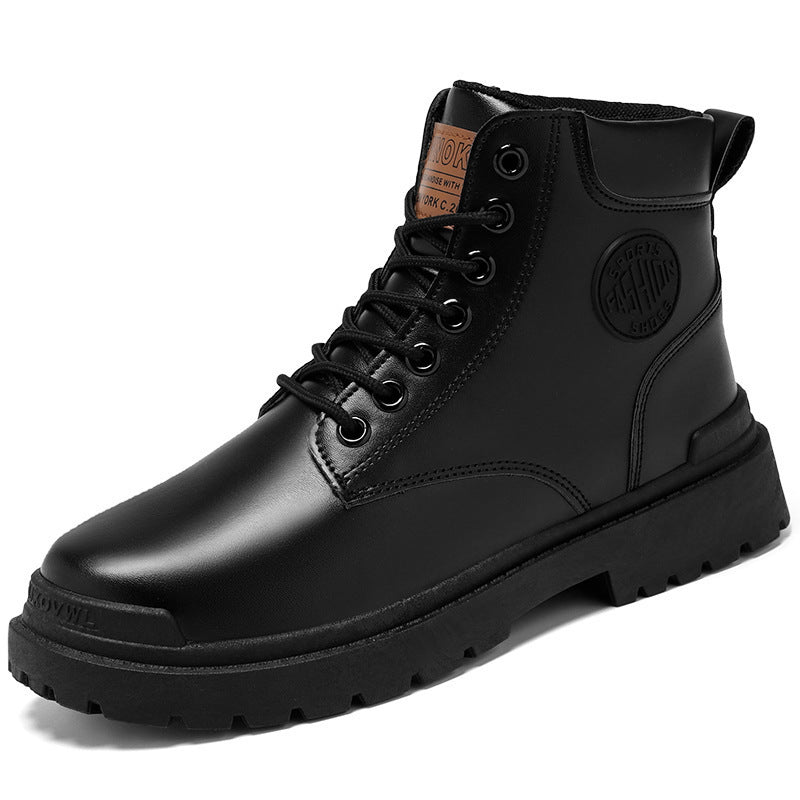 Men's versatile high-top thick-soled work boots in a rugged design