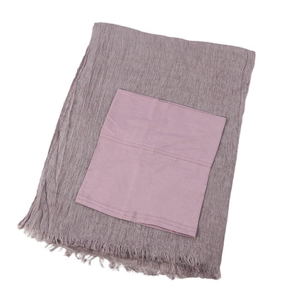 Women’s solid-color pleated faux hijab by My Store, draped headscarf