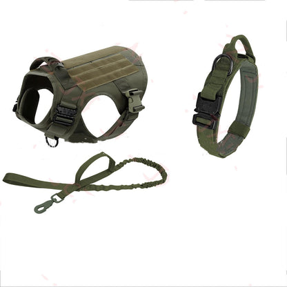Tactical dog vest for medium to large dogs with quick-release design, ideal for training and outdoor use