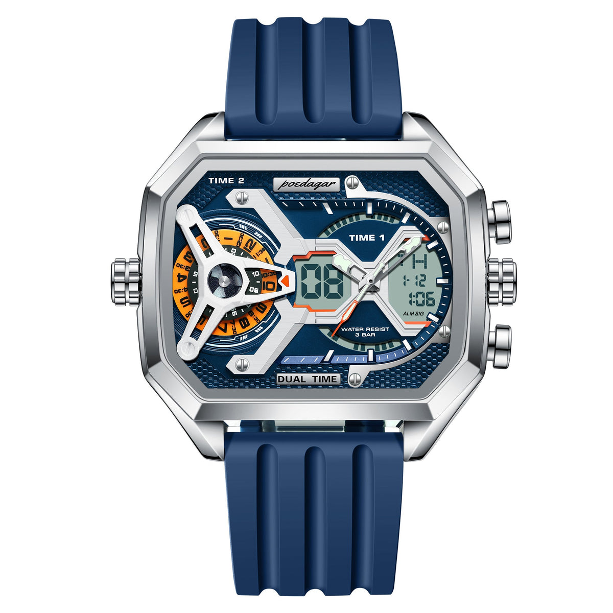 Trendy fashionable multi-function smartwatch with digital display and sleek wristband