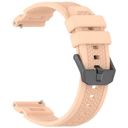 Silicone Garmin watch strap, breathable sports band in black with textured design