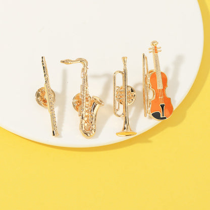 Note-shaped personalized music-themed brooch with musical note design