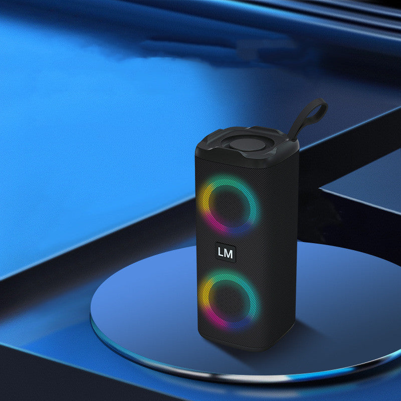 Bluetooth dual speaker card with dazzling light effect and USB audio control panel